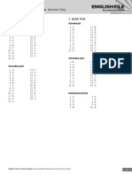EF3e Preint Entry Quick Tests Answerkey PDF