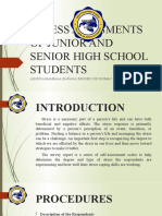 Stress Assessments of Junior and Senior High School