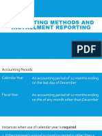 Accounting Methods and Installment Reporting