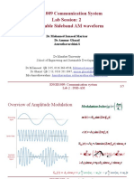 ENGD1009 Communication System Lab Session: 2 The Double Sideband AM Waveform