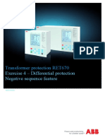 Transformer Protection RET670: Exercise 4 - Differential Protection Negative Sequence Feature