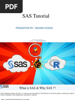 SAS Tutorial: Presented By: Shashi Kumar