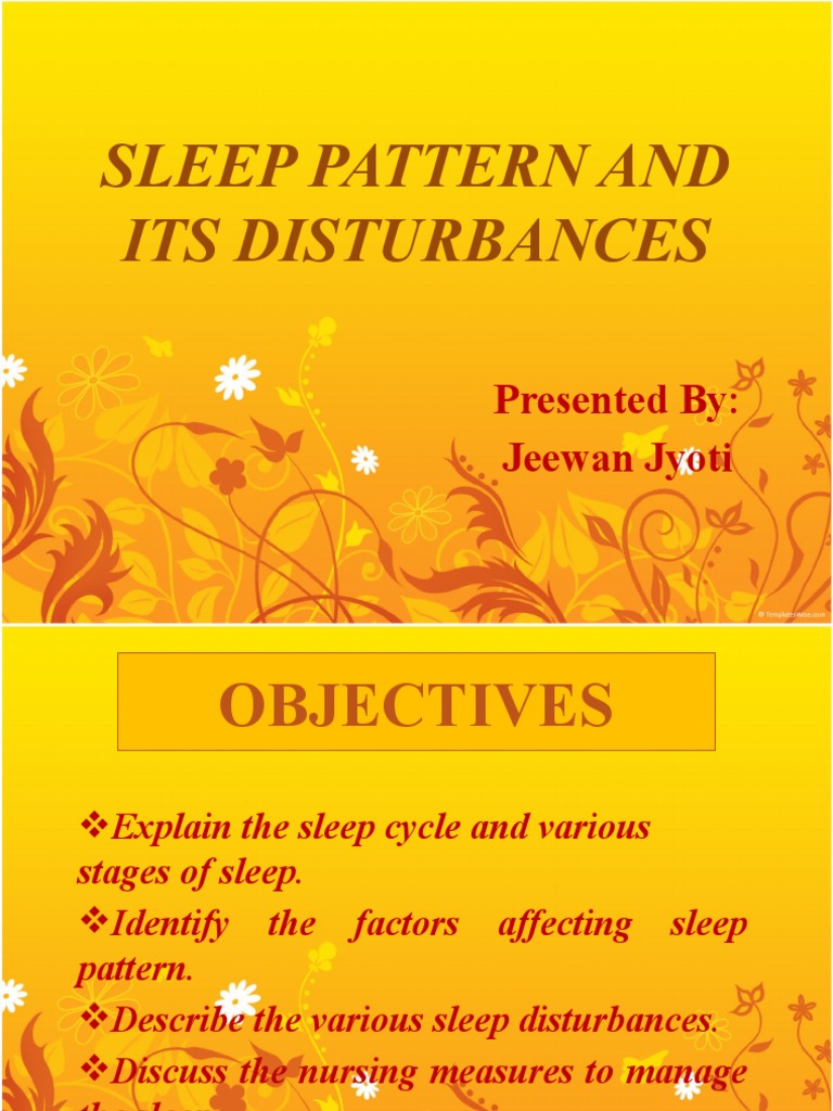 Sleep Pattern and Its Disturbances PDF Sleep Sleep Disorder