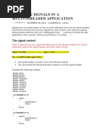 Handling Signals in MultiThreaded Applications