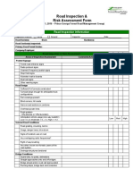 Road Inspection & Risk Assessment Form