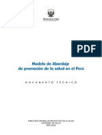 10. Sesión 10 Modelo de Abordaje de la Promoción de la Salud-Perú 2006