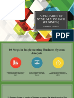 10 STEPS TO ANALYZING BUSINESS SYSTEMS