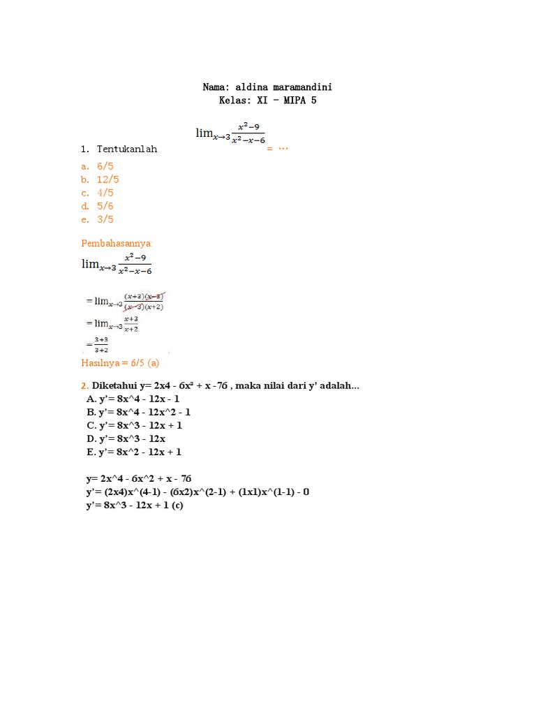 Mtk Wajib Contoh Soal Pg Ipa 5 Pdf