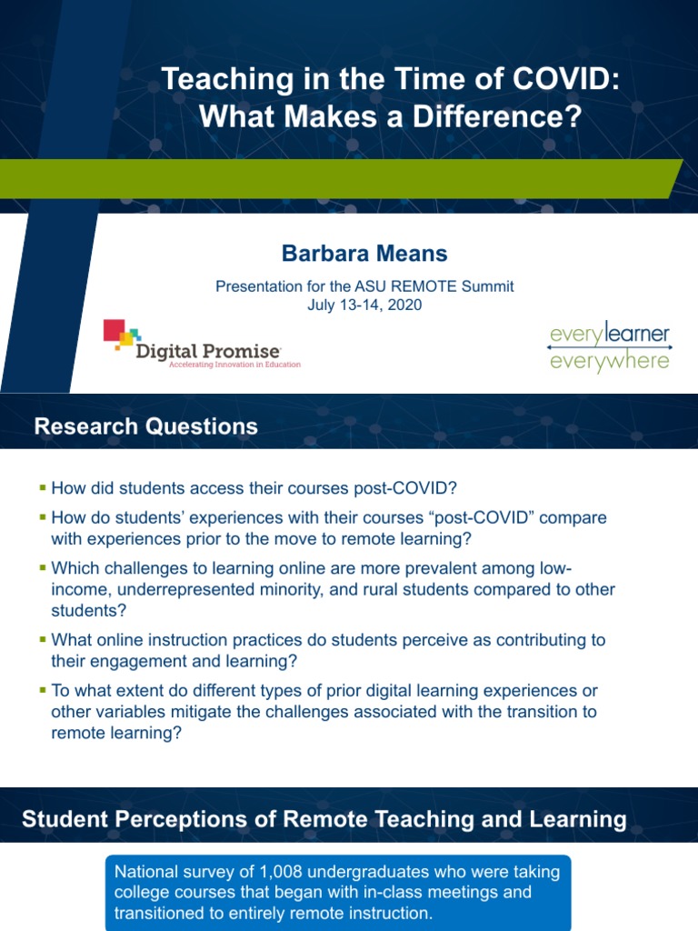 Impact of COVID on Student Learning | PDF | Lecture | Learning