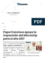 Papa Francisco Apoya La Imposición Del Microchip para El Año 2017 - Noticias de Última Hora