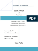 Term Paper On Safta: Group Profile