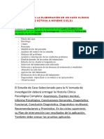 Estructura Del Caso Clínico Considerando Las Partes de La Historia Clínica Ps