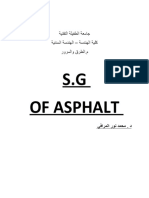 S.G of Asphalt