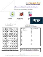 ABC Fruity Band Worksheet