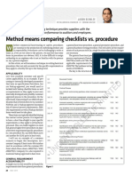 Thermal Processing - Method Means Comparing Checklists Vs Procedure