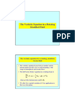 The Vorticity Equation For A Rotating, Stratified, Viscous Fluid