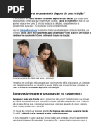 Como salvar o casamento depois de uma traição