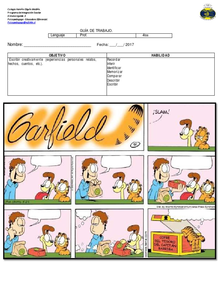 Guia Aplicacion Comic Garfield Completar Historia PDF | PDF