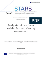 Analysis of Business Models For Car Sharing: Deliverable D3.1