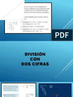 División con dos cifras y números de cuatro cifras