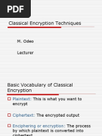 2.0 Classical Encryption Techniques