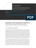Wet Chemical Synthesis: Synthesis and Processing of Emerging Two-Dimensional Nanomaterials