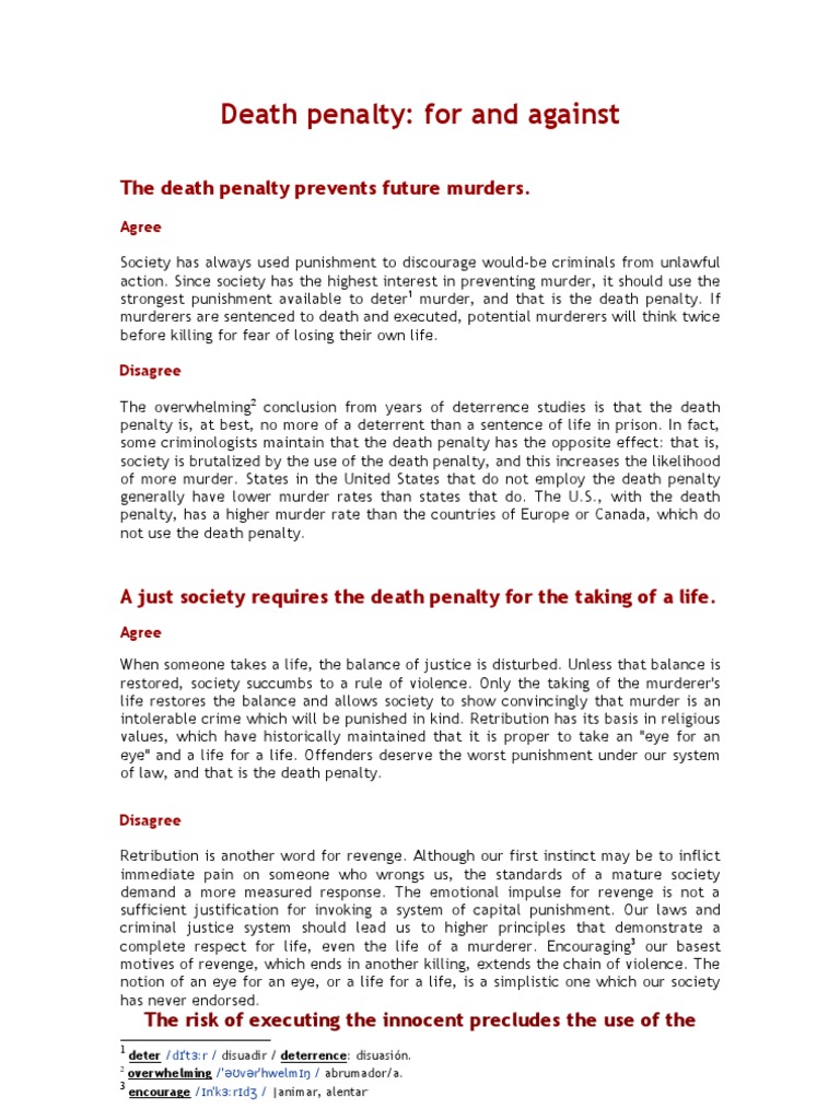 opposing death penalty essay