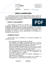 Appel À Candidature CRADAT PDF