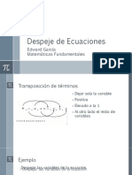 Despeje de ecuaciones: guía paso a paso para resolver ecuaciones de una variable