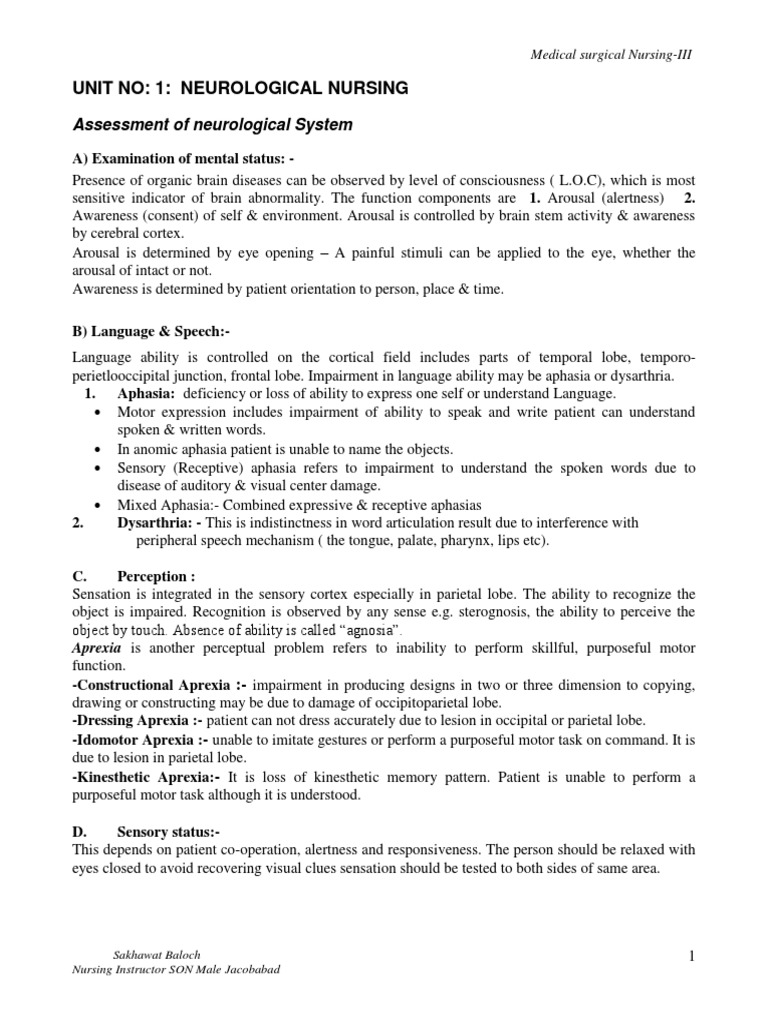 Medical Sursical III NotesVIP | PDF | Brain Tumor | Migraine