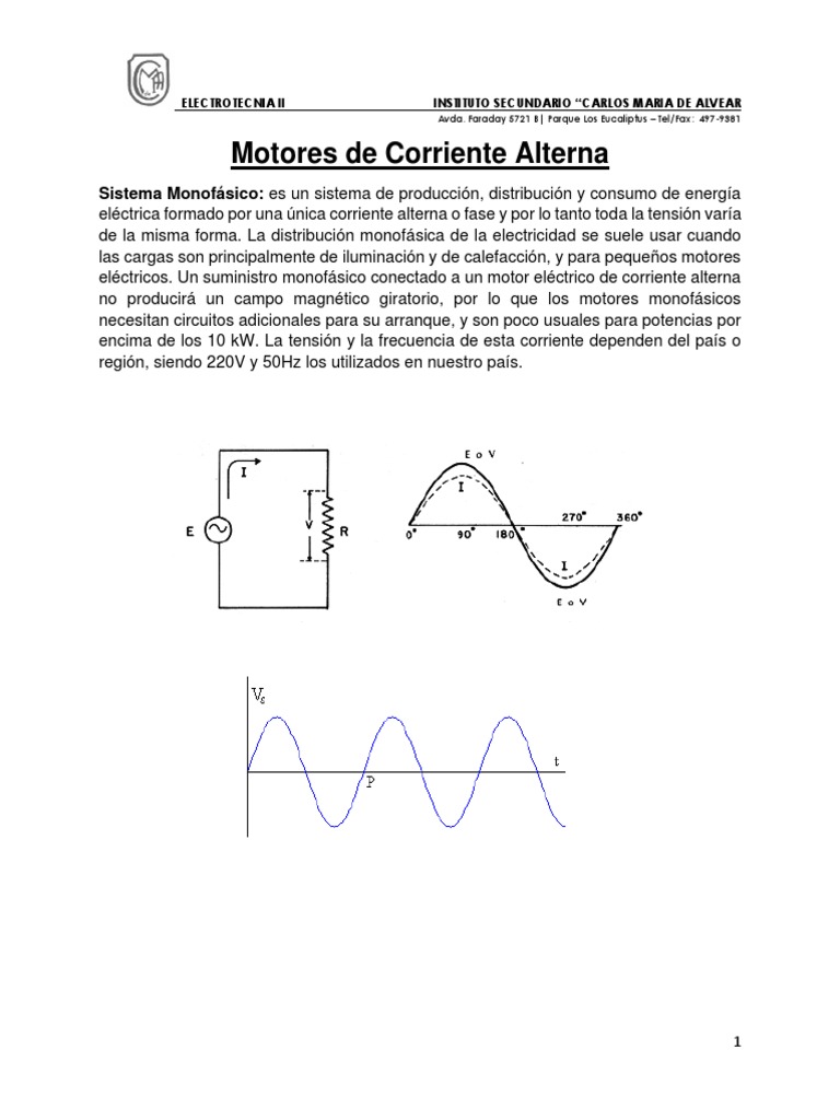 Motores de Corriente Alterna | PDF | Motor eléctrico | Corriente eléctrica