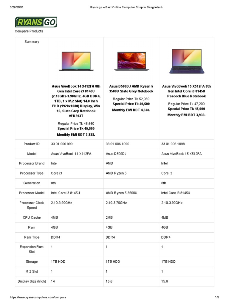 Ryansgo Best Online Computer Shop in Bangladesh 2 PDF Laptop Usb