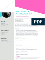 CV of Malgosia Krakowska