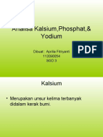 Analisa Kalsium,Phosphat,& Yodium