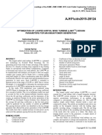 Ajkfluids2015-28124: Optimization of Looped Airfoil Wind Turbine (Lawt) Design Parameters For Maximum Power Generation