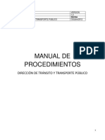 Manual de Procedimientos Transito PDF