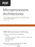 Microprocessors Architectures: Lec. 2: 8085 Microprocessor Interfacing and Addressing Modes Omar Zyad