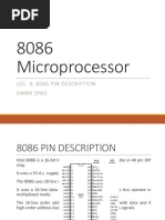 8086 Microprocessor: Lec. 4: 8086 Pin Description Omar Zyad