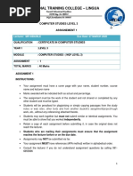 Assignment 1 Computer Studies Level 3
