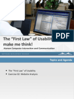 The "First Law" of Usability: Don't Make Me Think!: Human Computer Interaction and Communication