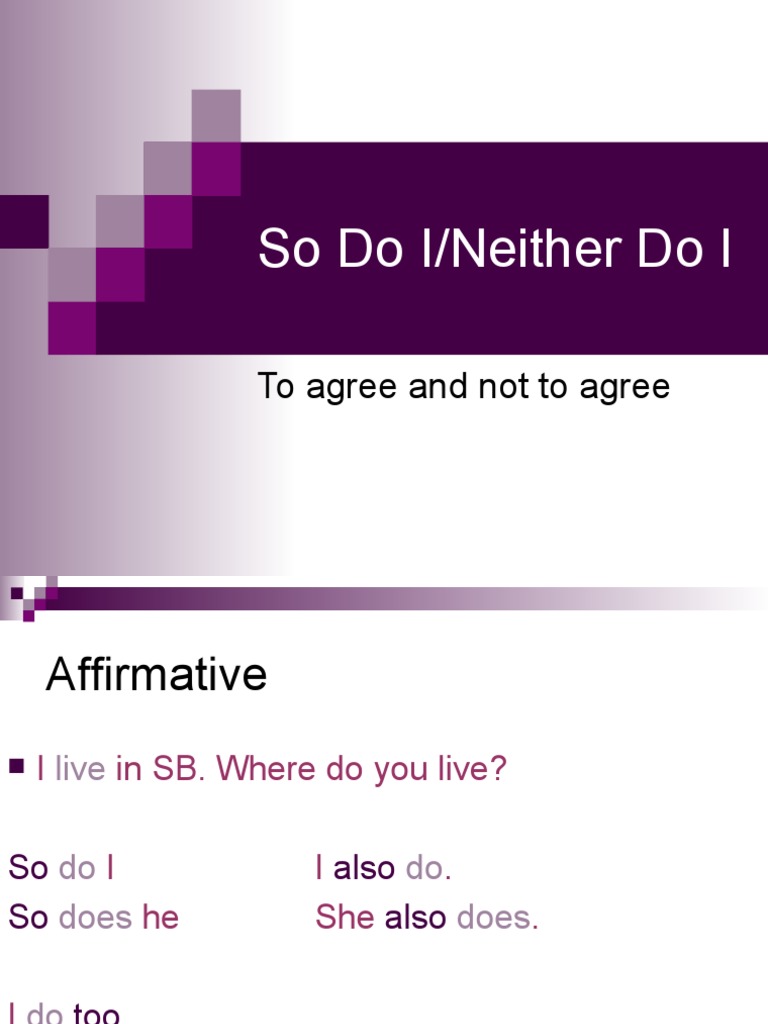 Agreement and Disagreement Grammar | PDF