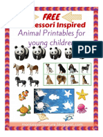 Animal Cards Montessori Nature Freebie PDF