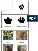 Animal Footprints 3-Part Cards Montessori Nature Free Printable PDF