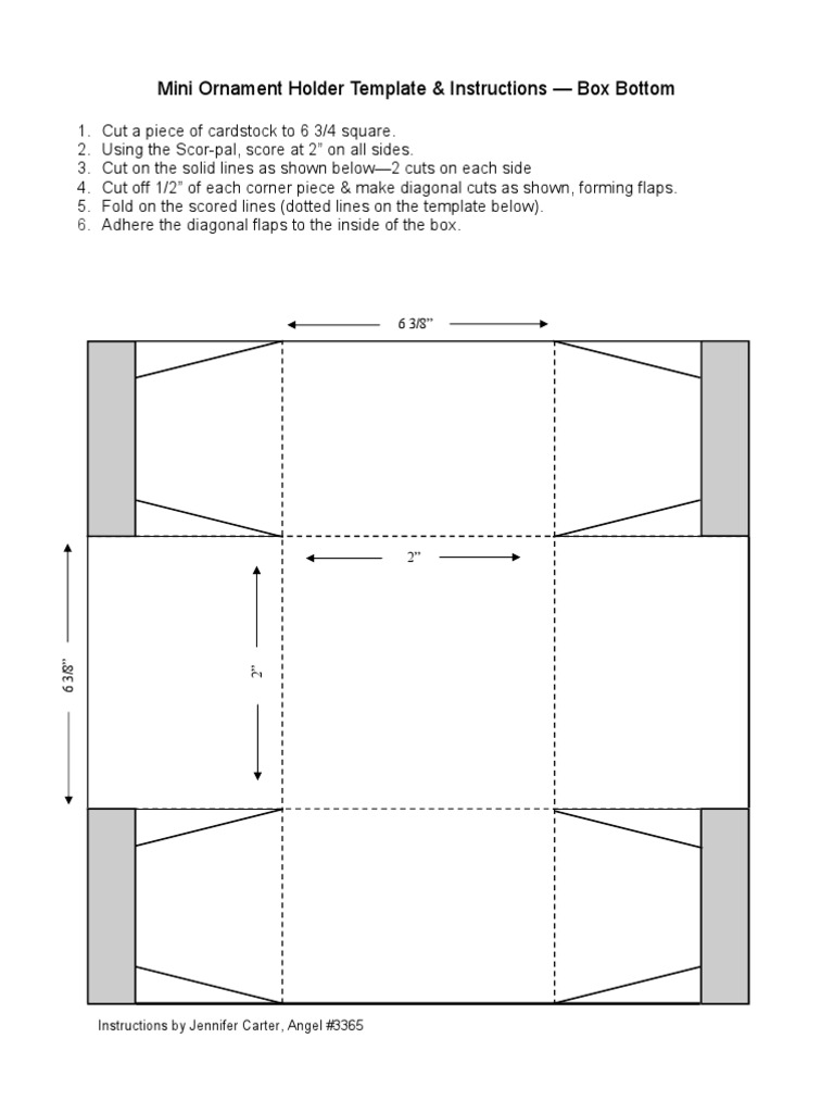 Ornament Box Template PDF