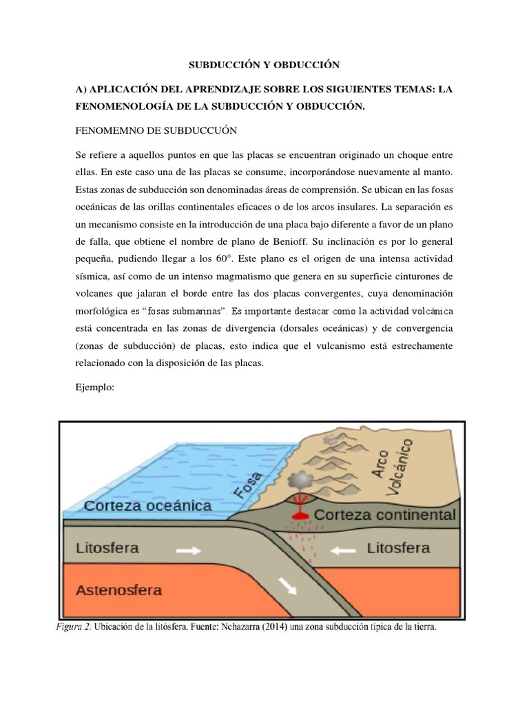 Subducción y Obducción en Geología | PDF | Temblores | Placas tectónicas