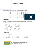 6 Times Table Worksheets ws1