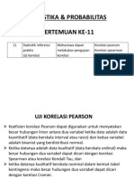 Pertemuan Ke-11 (Uji Korelasi) PDF