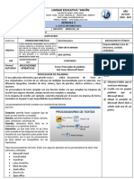 1ero INFORMÁTICA S5 APLICACIONES OFIMÁTICAS FICHA DE ACTIVIDADES