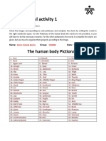 Human body parts pictionary virtual activity