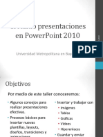 Creando Presentaciones en Powerpoint 2010: Universidad Metropolitana en Bayamón